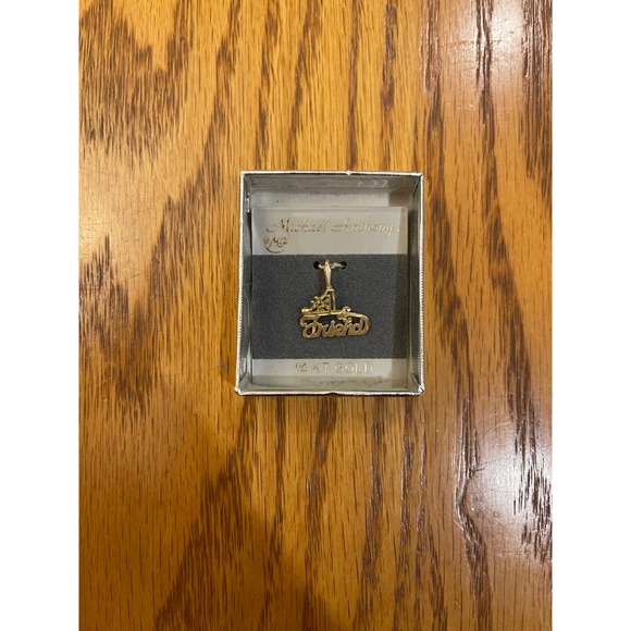 Michael Anthony MA 14KT Gold Friend Charm Pendant Vintage in Box - Picture 1 of 3
